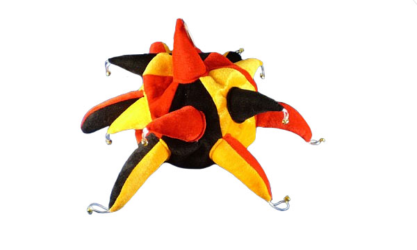 Red, Black and Gold Jester Hat